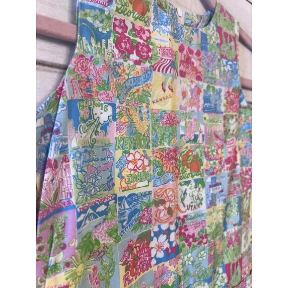 Lilly Pulitzer Girl's Size 6 Lilly State Of Mind Shift Dress All US States RARE! - Picture 2 of 5